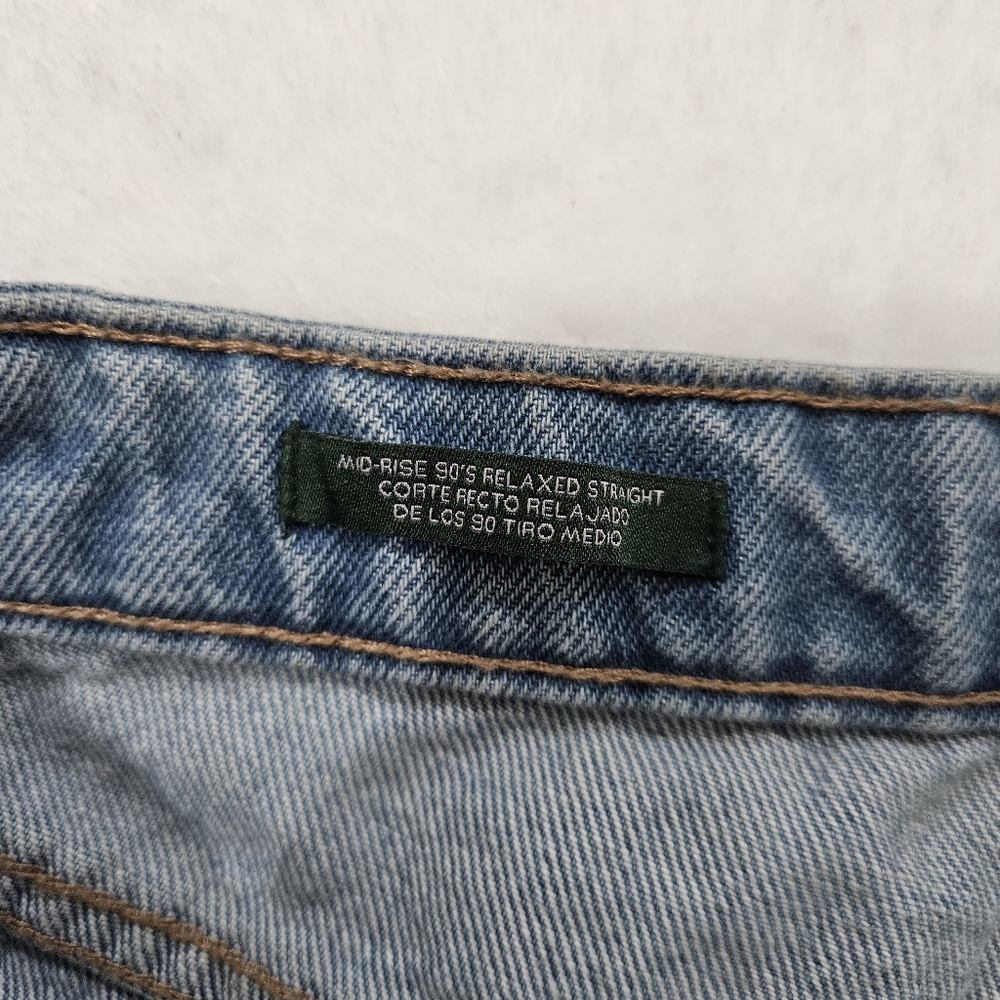 Wild Fable Mid-Rise 90s Relaxed Straight Leg Multi-Tone Jeans in Blue - Picture 5 of 9